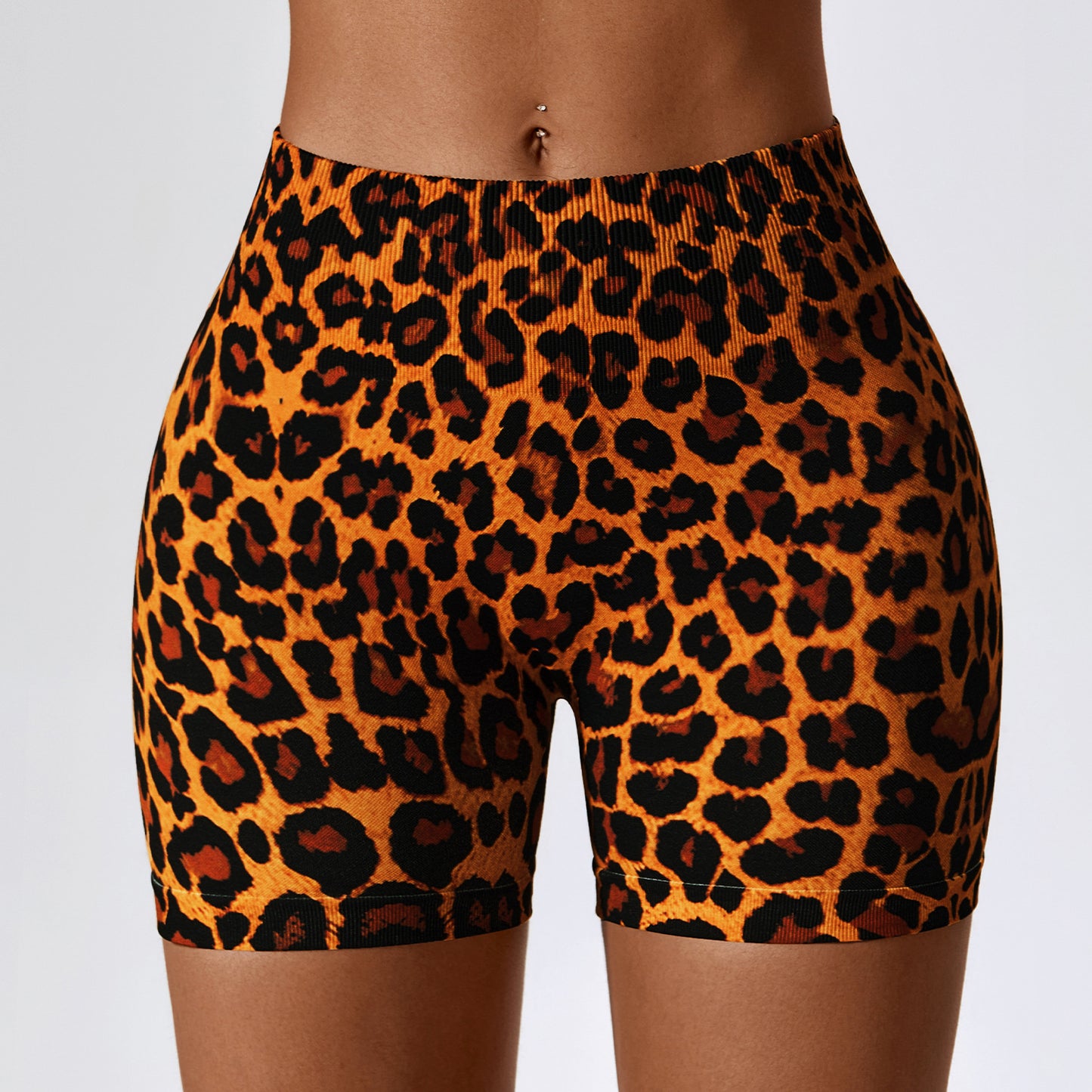 European And American Digital Printing Seamless Yoga Shorts ShopWithASmile7.com