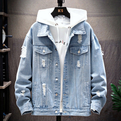 Youth Fall Denim Jacket Male Spring And Autumn Junior High School Students
