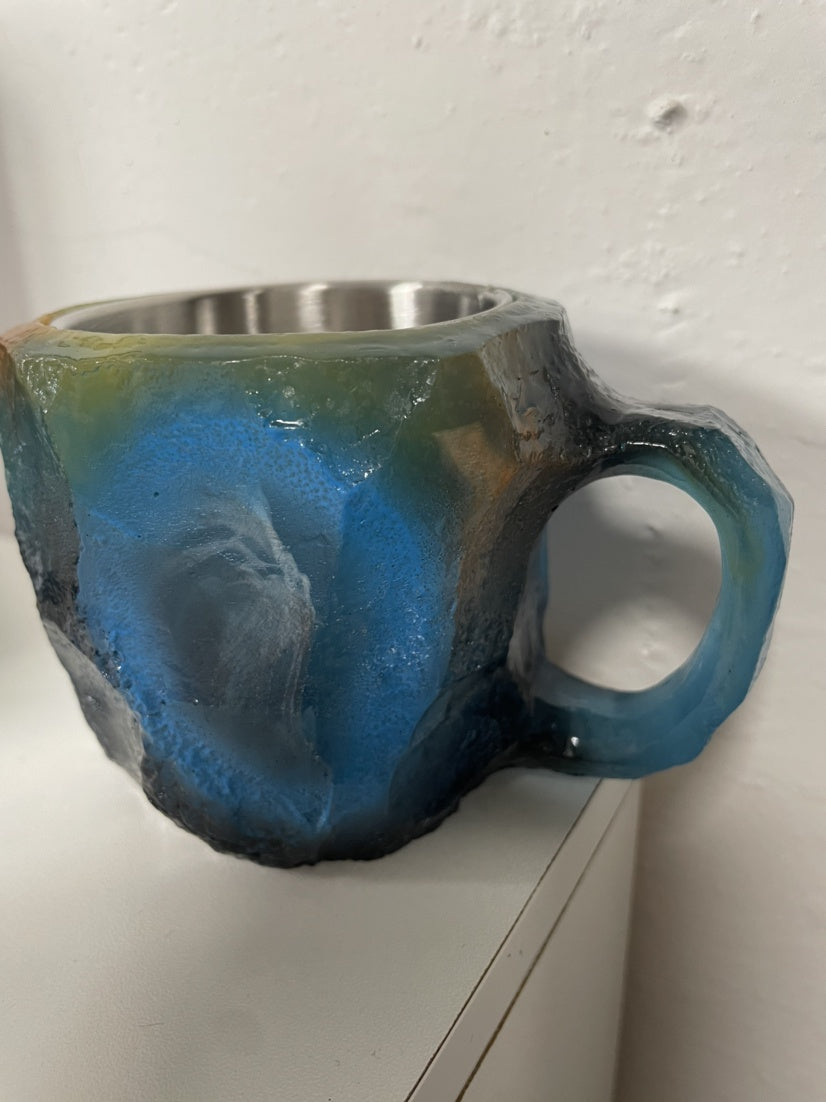 400ml Resin Mineral Crystal Coffee Mugs With Handles Elegant Fake Mineral Crystal Cup For Workplace Home Decor Christmas Gift Kitchen Gadgets ShopWithASmile7.com