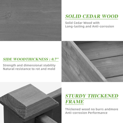 Raised Garden Bed With Legs, Elevated Wooden Planter Box For Outdoor Plants
