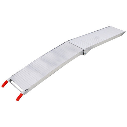 Truck Ramps, 80x12Portable Loading Ramps For Pickup Trucks 1500 LBS Capacity Aluminum Folding Ramps With Handle  Buckle For ATVs, Snowblower, Lawn Mowers, UTVs, Bike, 2PCS, SILVER