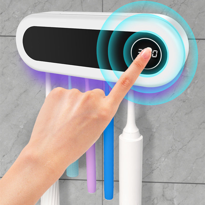 Wall Mounted Toothbrush Holder Smart Toothbrush UV Sterilizer Holder Toothpaste Dispenser Squeezer For Bathroom Accessories ShopWithASmile.com