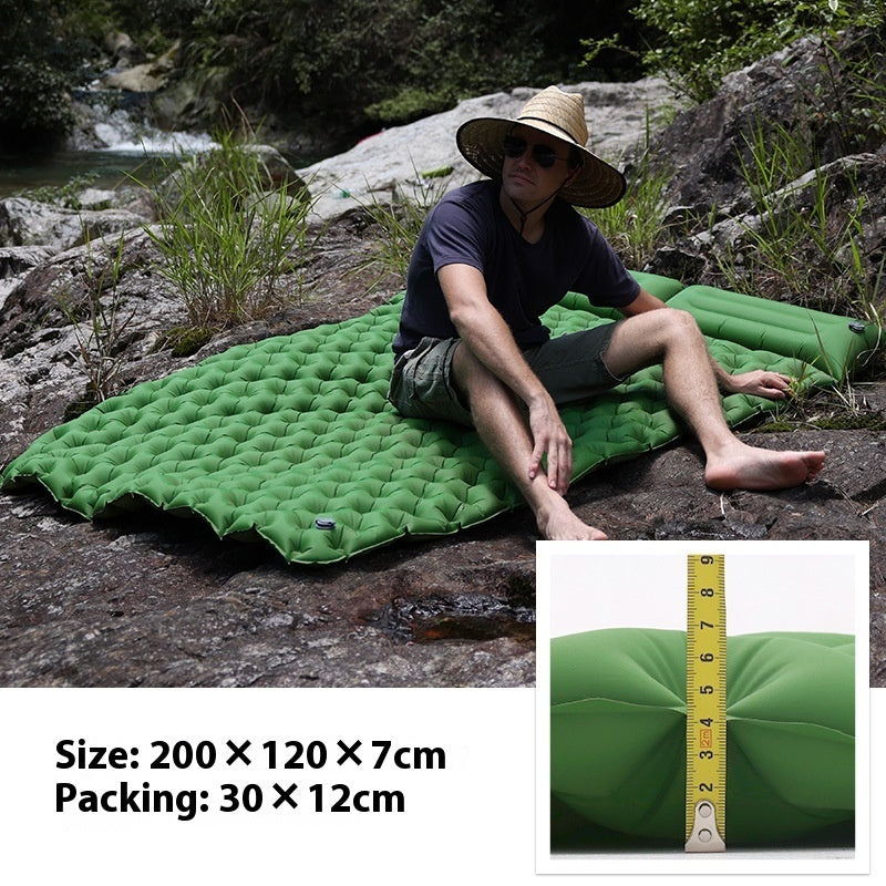 Double Air Mattress Camping Widened Outdoor Airbed Lunch Break Pad