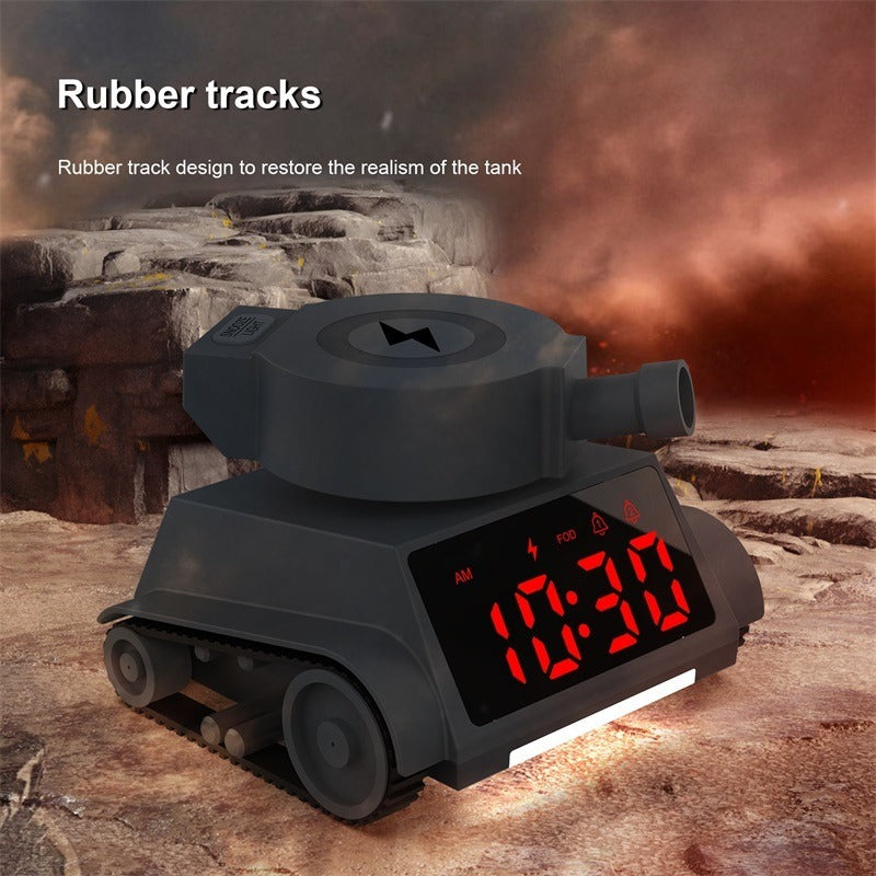 Novel Design Tank LED Clock Light Wireless Charging Tank Car Toy Clock For Kids ShopWithASmile.com
