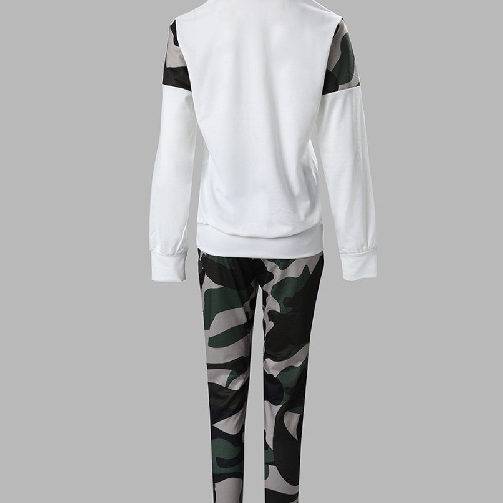 Fashion Camo Print Top Suit ShopWithASmile.com