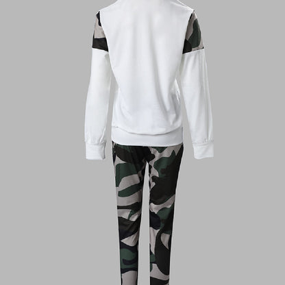 Fashion Camo Print Top Suit ShopWithASmile.com