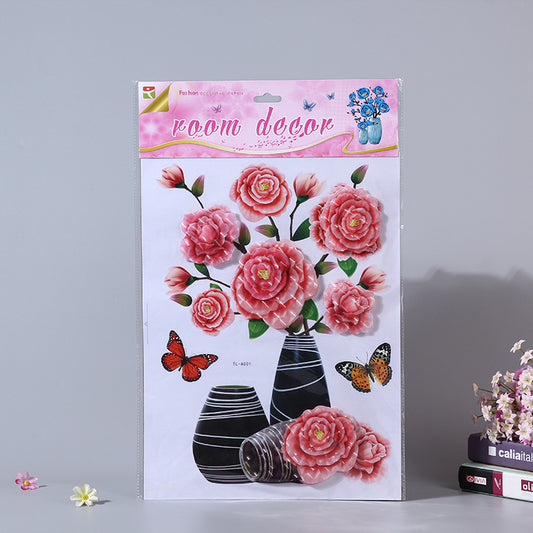 Vivid And Colorful 3D Flower Wall Stickers