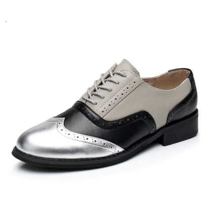 British style color matching shoes