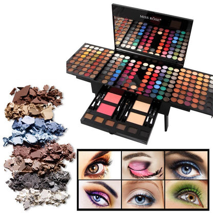 Piano-Shaped Makeup Palette – 180 Eyeshadows, Blush, & Contour Set