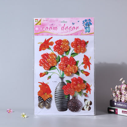 Vivid And Colorful 3D Flower Wall Stickers