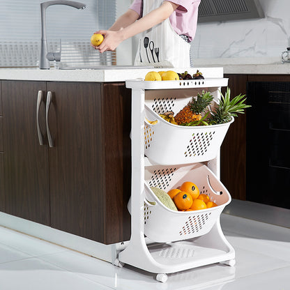 Kitchen Vegetable Storage Basket Storage Rack Plastic ShopWithASmile7.com