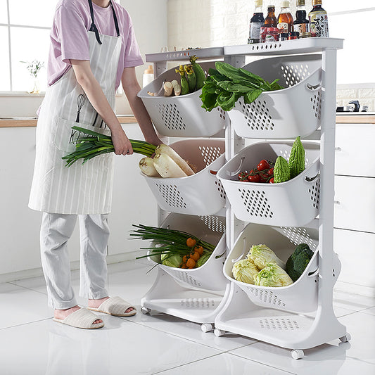 Kitchen Vegetable Storage Basket Storage Rack Plastic ShopWithASmile7.com