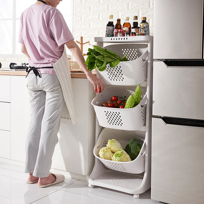 Kitchen Vegetable Storage Basket Storage Rack Plastic ShopWithASmile7.com
