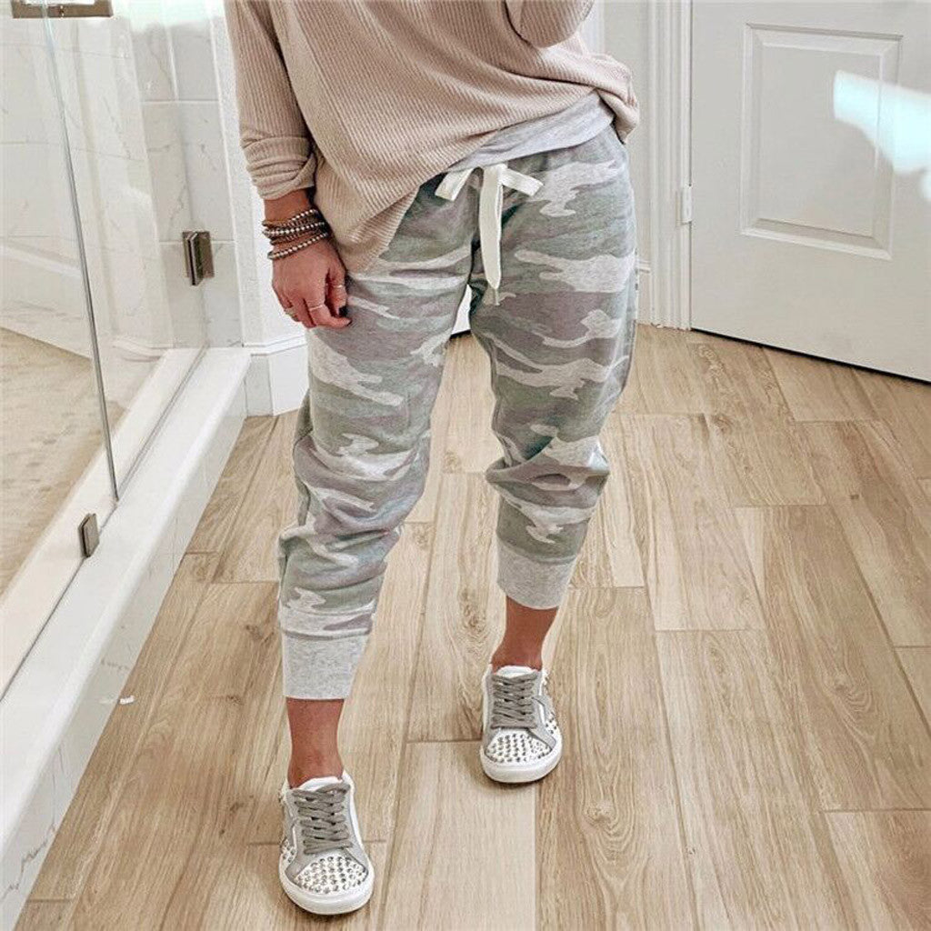 Camo print casual drawstring Jogger ShopWithASmile.com