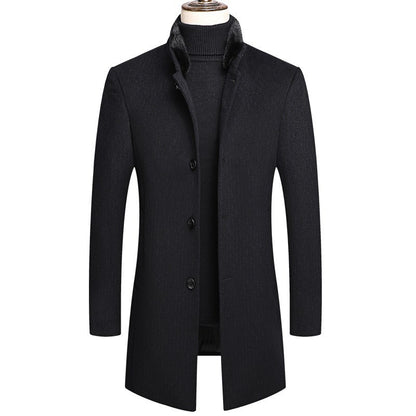 Thick mink wool woolen coat