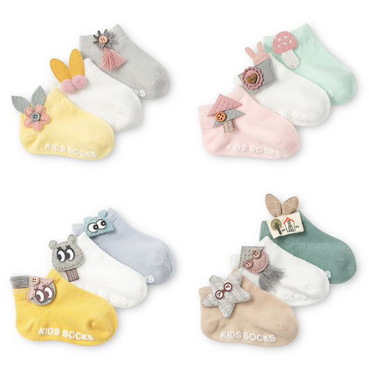 Rubber bottom antiskid baby socks ShopWithASmile7.com