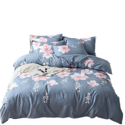 Three-piece fall/winter bed quilt cover