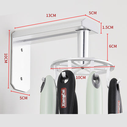 Space Aluminum Kitchen Rotating Hook Rack ShopWithASmile7.com