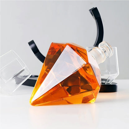 Whiskey Wine Set Suit Diamond Type Wine Bottle Wine Glass Borosilicate Glass Wine Pourer