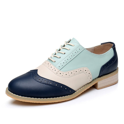 British style color matching shoes