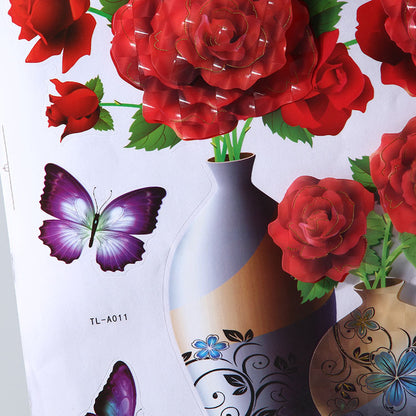 Vivid And Colorful 3D Flower Wall Stickers
