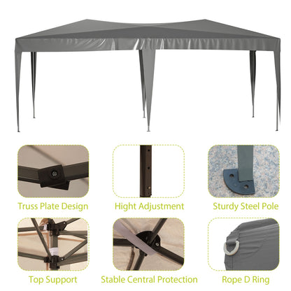 10'x20' EZ Pop Up Canopy Outdoor Portable Party Folding Tent With 6 Removable Sidewalls   Carry Bag