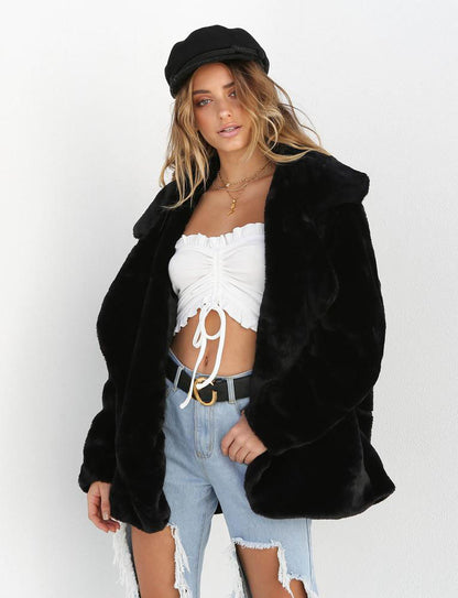 Sexy Plush Lapel Comfort Slim Jacket ShopWithASmile7.com