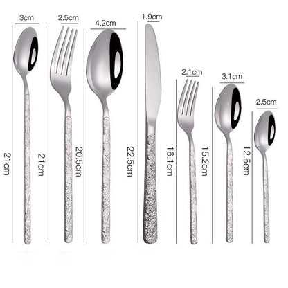Embossed Textured Handle Steak Cutlery Western Cutlery ShopWithASmile7.com