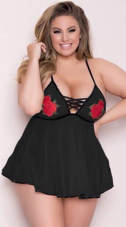 Lace Carved Sexy Lingerie Plus Size ShopWithASmile7.com