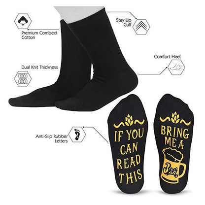 BEER Dispensing Black Socks With Small Ears
