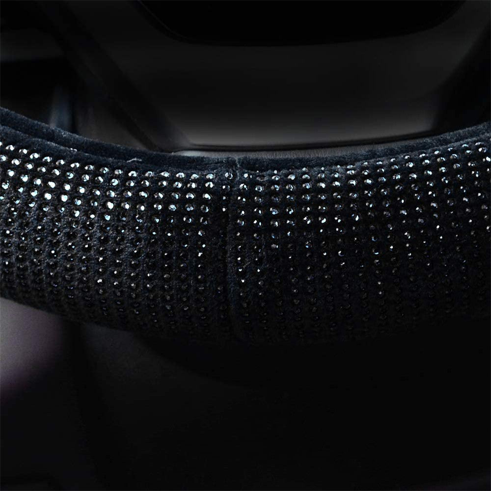 Diamond Steering Wheel Cover Rhinestones Crystals Car Handcraft Steering Wheel Covers ShopWithASmile7.com