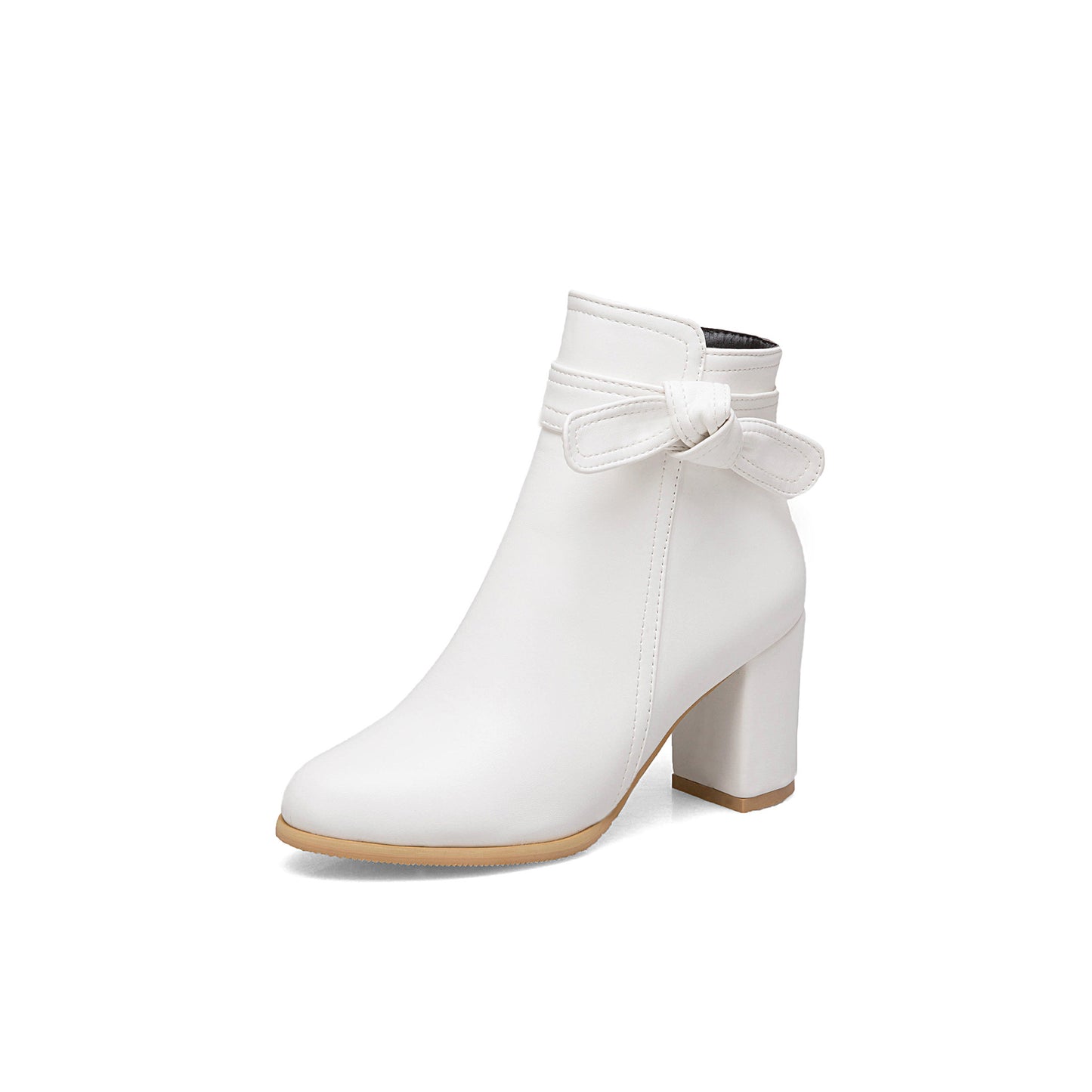 Martin Boots Ankle Boots Thick Heel Zipper Bare Boots Mid Heel Short Boots