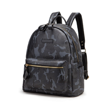 Trendy Student Couple Backpack Men'S Fashion Casual Personality Street Camouflage Schoolbag Women