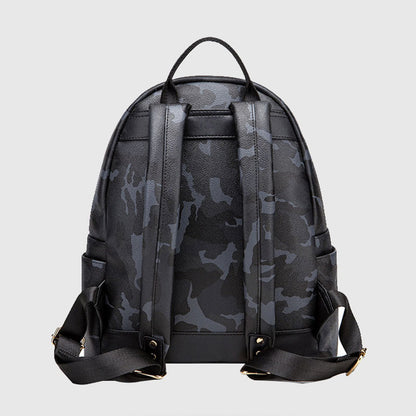 Trendy Student Couple Backpack Men'S Fashion Casual Personality Street Camouflage Schoolbag Women