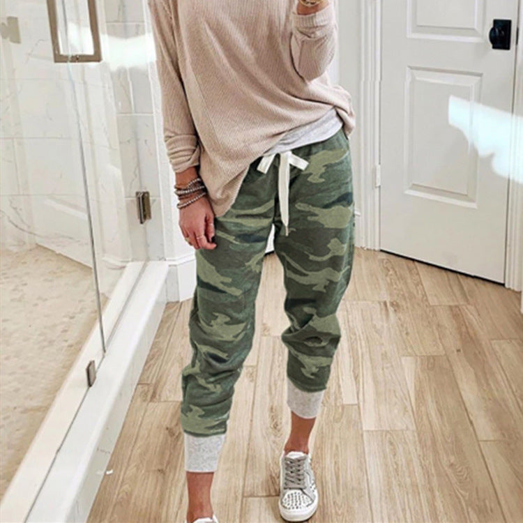 Camo print casual drawstring Jogger ShopWithASmile.com