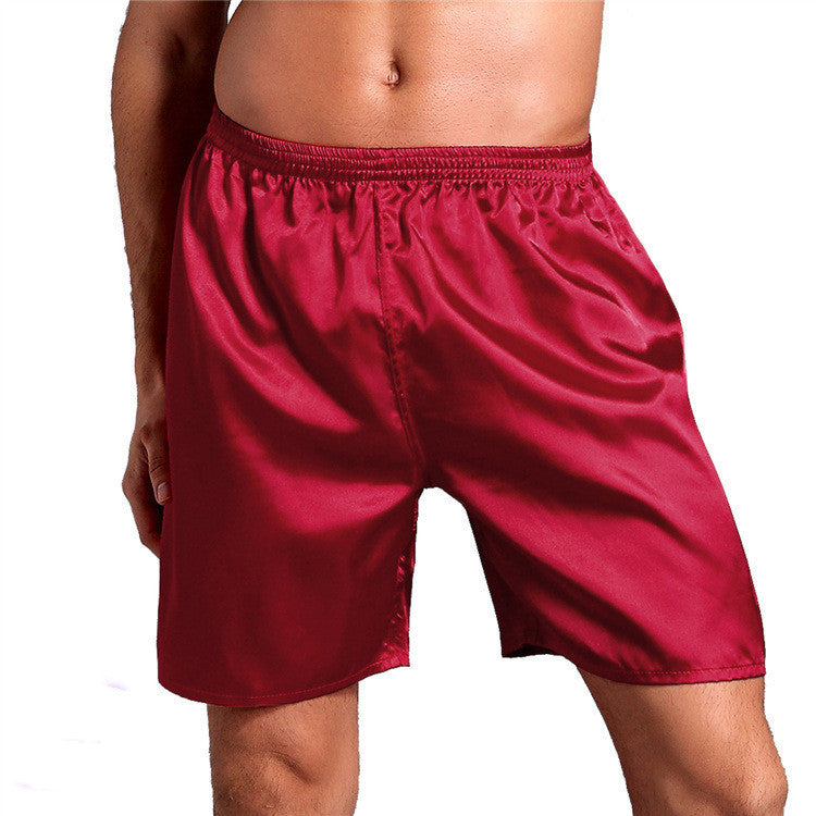 Five-Point Solid Color Smooth Boxer Briefs