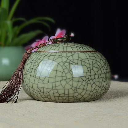 Large Ceramic Tea Storage Jar – Handmade Sealed Container for Pu’Er & Loose Leaf Tea