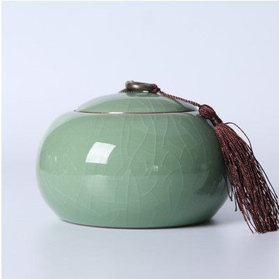 Large Ceramic Tea Storage Jar – Handmade Sealed Container for Pu’Er & Loose Leaf Tea