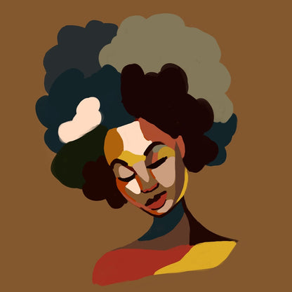 Art Design Graffiti Art Hip Hop African Girl with Black Hair Big Earring with Modern Building Shower Curtain for Bathroom Decor ShopWithASmile7.com