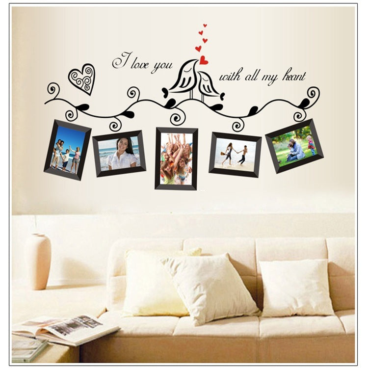 Black Photo Frame Combination Stickers Sofa Glass