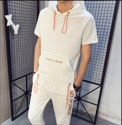 Hoodie Casual Short-sleeved Guard Clothes Sports Suit