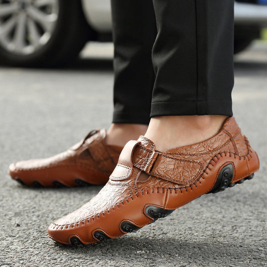 First Layer Cowhide Peas Shoes