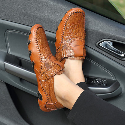 First Layer Cowhide Peas Shoes