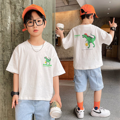 Summer Big Boy Handsome Tops, Children's Summer Clothes, Thin Style, Western Style ShopWithASmile7.com