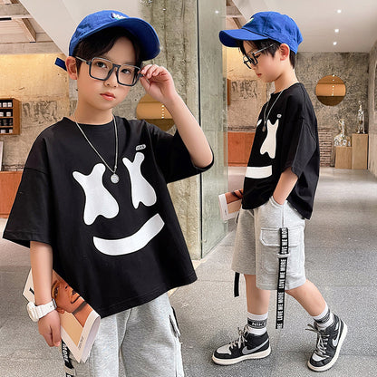 Summer Big Boy Handsome Tops, Children's Summer Clothes, Thin Style, Western Style ShopWithASmile7.com