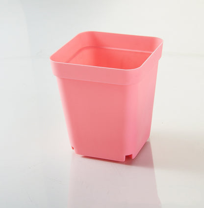 Plastic thick black square flower pot