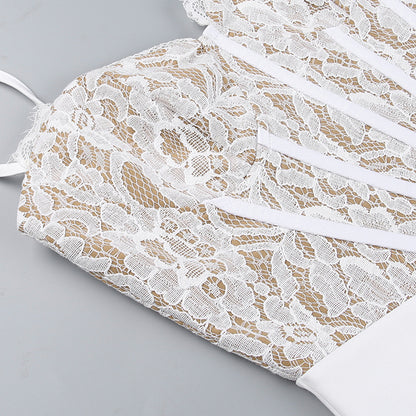 Women's Split Stitching Lace Dress