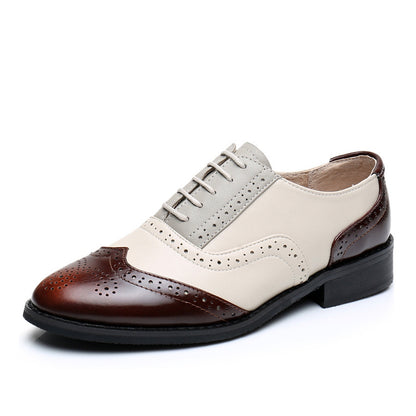 British style color matching shoes