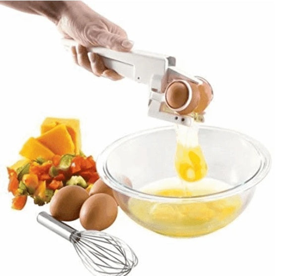 Egg Shell Cracker Handheld Plastic Egg Breaker Egg Opener Creative Egg Separator Tool Kitchen Gadgets ShopWithASmile7.com