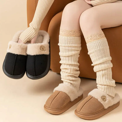New Plush Slippers For Women Men Winter Warm Home Slipper Indoor Thick-soled Fleece Shoes My Store